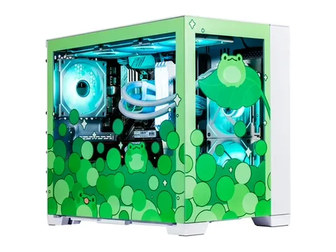 Velztorm Minty Frog Custom Built Gaming Desktop PC (AMD Ryzen 7 5700X 8-Core, Radeon RX 6900 XT, Wifi, Bluetooth, HDMI, USB 3.2, Display Port, Green)