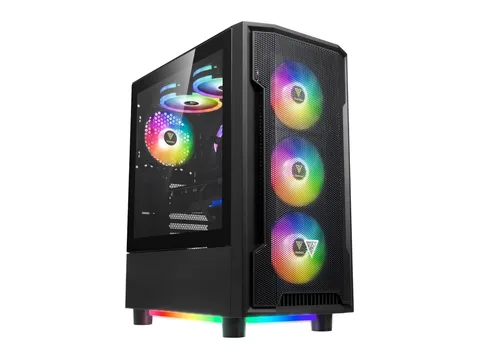 PRC MYSTIQUE Special Edition Custom Gaming PC AMD Ryzen 7 5700X 3.4GHz 8-Core 16GB DDR4 1TB NVMe SSD NVIDIA GeForce RTX 4060 8GB GDDR6 802.11AC Wi-Fi Bluetooth 5.0 W11 Home