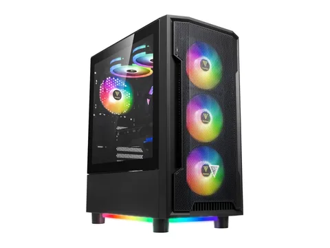PRC MYSTIQUE Special Edition Custom Gaming PC AMD Ryzen 5 5600X 3.7GHz 6-Core 16GB DDR4 1TB NVMe SSD NVIDIA GeForce RTX 4060 8GB GDDR6 802.11AC Wi-Fi Bluetooth 5.0 W11 Home