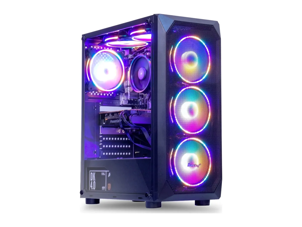 MXZ Gaming PC Desktop Computer AMD Ryzen 5 5500, GTX1660S,16GB DDR4 3200,NVME 500G SSD, 6RGB Fans,Wifi,Win 11 Ready,Gamer Desktop Computer,New