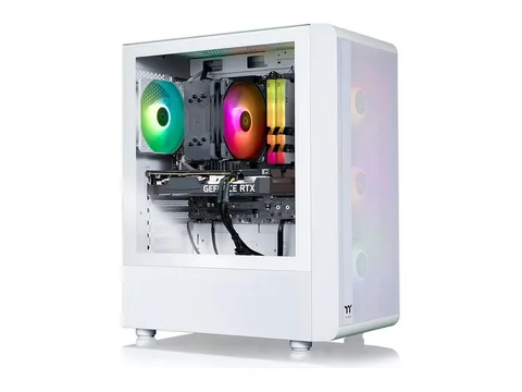 Thermaltake LCGS Quartz i350 R4 Gaming Desktop (Intel Core i5-14400F, 3600Mhz 16GB RGB Memory, NVIDIA GeForce RTX 3050, 1TB NVMe M.2) S2QT-B66R-350-LCS