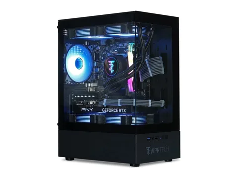 ViprTech Reaper 2.0 Liquid-Cooled PC - Ryzen 7 8700F 5GHz, RX 9060 XT 16G, 16G DDR5, 1TB SSD, Onyx Black