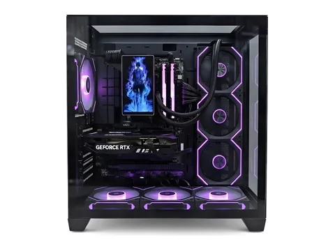 Blazingtech EX Blaze Gaming Desktop PC, AMD Ryzen 5 9600X, GeForce RTX 5060TI, 32GB RAM, 1TB NVMe, Black