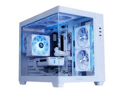 Mloong Gaming PC Desktop AMD Ryzen 5 5500 GeForce RTX 5060 1TB SSD 16GB RAM 650W Win11 WIFI White