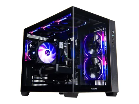 Mloong Gaming PC AMD Ryzen 5 5500 NVIDIA GeForce RTX 5060 16GB RAM 1TB SSD 650W Win11 WIFI Desktop Black