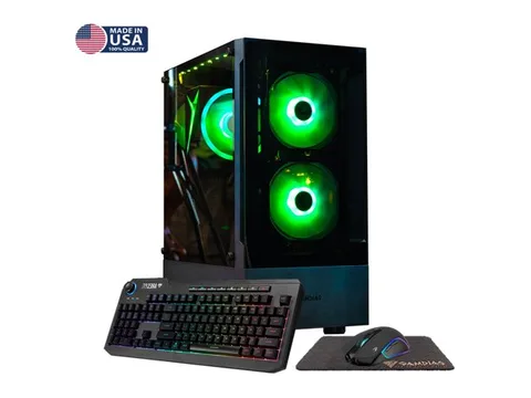 Gigatech Gaming Titan 3 Gaming PC Desktop - Ryzen 5 5500, RTX 5060, 32GB DDR4, 512GB SSD + 6TB HDD, RGB, Windows 11, Wi-Fi