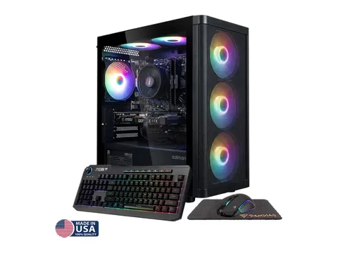 Gigatech Gaming Apollo 7 Gaming PC Desktop - Ryzen 5 5500, RTX 5050, 32GB DDR4, 1TB SSD, RGB, Windows 11, Wi-Fi
