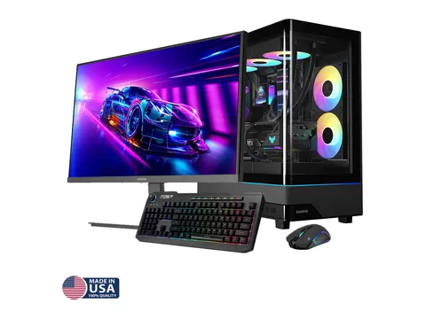 Gigatech Gaming Omega 3 Gaming PC Desktop Bundle - Core Ultra 7 265K, RTX 5070, 32GB DDR5, 2TB SSD, RGB, Windows 11, Wi-Fi, Monitor