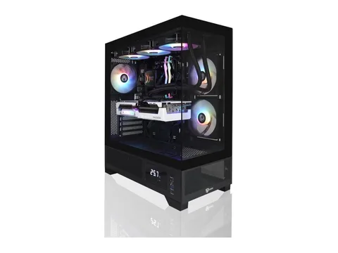 AVGPC Whirlwind Gaming PC AMD Ryzen 7 9700X Zen5, Radeon RX 9070 XT, 32GB 6000MHz DDR5, 1TB NVME M.2 SSD, 360MM AIO Liquid Cooling, WiFi/AC, Tempered Glass Case White, Windows 11 Home Black