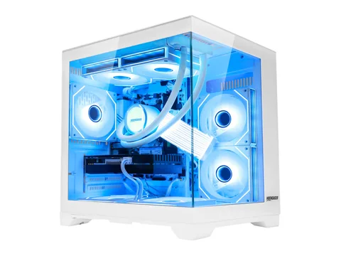 Hoengager Gaming PC - AMD Ryzen 7 5700X 3.4 GHz, Intel Arc B580 12GB, 32GB DDR4 RAM, 3TB SSD, Software-controlled ARGB, Windows 11 -RGB Prebuilt PC
