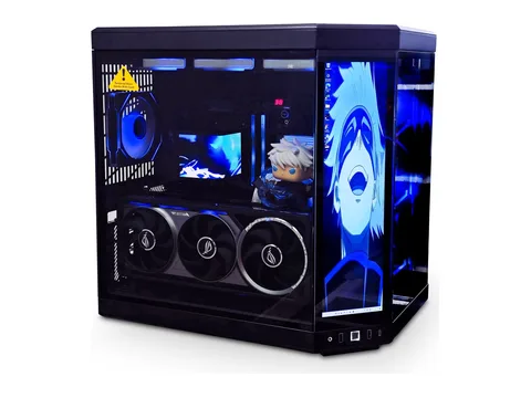Blazingtech EX Y70 Gaming Desktop PC, Ryzen 7 9850X3D GeForce RTX 5080, 64GB RAM, 2TB NVMe, BLACK