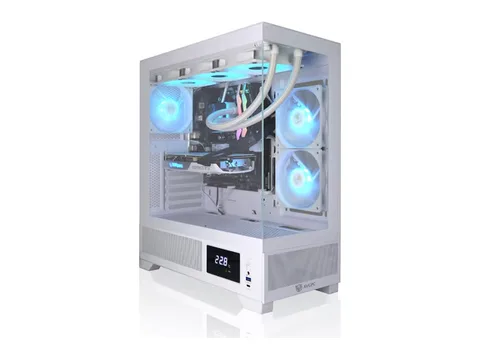 AVGPC Whirlwind Gaming PC Intel Core Ultra 7 265K, Nvidia RTX 5070, 32GB 6000MHz DDR5, 2TB NVME M.2 SSD, 360MM AIO Liquid Cooling, WiFi/AC, Tempered Glass Case White, Windows 11 Home