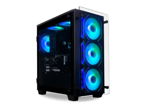 Stratos Micro RTX 5080, Ryzen 7 7800X3D, 32GB DDR5 RAM, 2TB NVMe SSD, Gaming Desktop PC w/Windows 11 Pro, 3-Year Warranty, RGB Keyboard+Mouse, Internal Wi-Fi 6E, 3X DP & HDMI