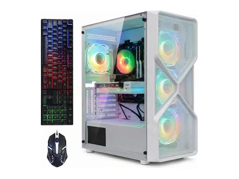 STGAubron Gaming Desktop PC, AMD Ryzen 5 5500 up to 4.2Ghz, RTX 3050 6G Graphics, 16G DDR4, 512GB Ssd, Wifi 6, BT 5.2, RGB Fan x4, Win 11 Home
