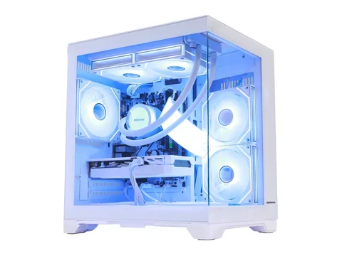 Hoengager Gaming PC -AMD Ryzen 7 5700X 3.4 GHz,GeForce RTX 5060 TI 8GB, 16GB DDR4 RAM, 3TB SSD, Liquid Cooler, Software-controlled ARGB, Windows 11