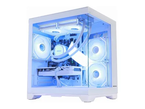 Hoengager Gaming PC AMD Ryzen 5 5600X 6-Core 3.7 GHz, RTX 5060 8GB, 16GB DDR4 RAM ,1TB PCIe SSD, WIFI with Bluetooth Windows 11-White