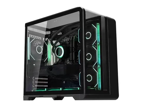 Hoengager Astral Plus Gaming PC -AMD Ryzen 7 9800X3D 5.2 GHz-RTX 5060 8GB -32GB DDR5-1TB PCIe and 2TB SSD -Software-controlled ARGB -Windows 11-Black