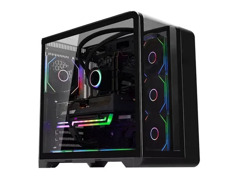 Hoengager Astral Plus Gaming PC -AMD Ryzen 7 9700X 3.8 GHz-Radeon RX 9060 XT 16GB -32GB DDR5-2TB SSD -Software-controlled ARGB -Windows 11 -Black