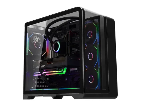 Hoengager Astral Plus Gaming PC -AMD Ryzen 7 9700X 3.8 GHz-Radeon RX 9060 XT 16GB -32GB DDR5-2TB SSD -Software-controlled ARGB -Windows 11 -Black