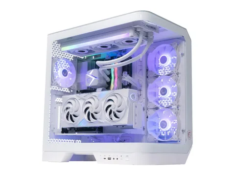 MSI Vision (Tower) Gaming Desktop White, AMD R9-9950X3D,5080 White, DDR5 32GB Memory,2TB M.2 NVMe,850W USB Type-C, VR-Ready, Windows 11 Home Advance