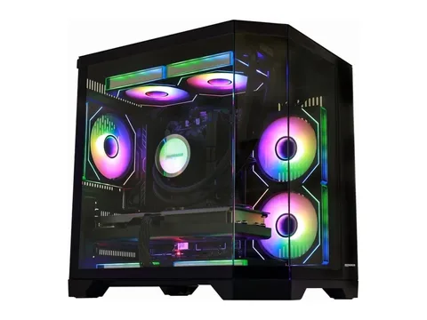 Hoengager Gaming PC AMD Ryzen 7 9700X 8-Core 3.8 GHz,RX 9070 16GB GDDR6, 32GB DDR5 RAM ,3TB SSD, 850W PSU, Software-Controlled ARGB, Windows 11