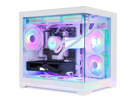 Hoengager Gaming PC AMD Ryzen 5 9600X, Geforce RTX 5070 12G, 32GB DDR5 RAM, 2TB SSD, 850W PSU, 360 AIO RGB Liquid Cooling, RGB Fusion 2.0, Windows 11