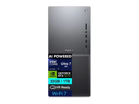 Dell Tower Plus EBT2250 AI Powered Desktop (Intel Ultra 7-265, 64GB DDR5, 512GB PCIe SSD + 2TB HDD, GeForce RTX 5070, 750W PSU, WiFi 7, Bluetooth 5.4, RJ-45, 3 Display Port, 2 HDMI, Win 11 Pro)
