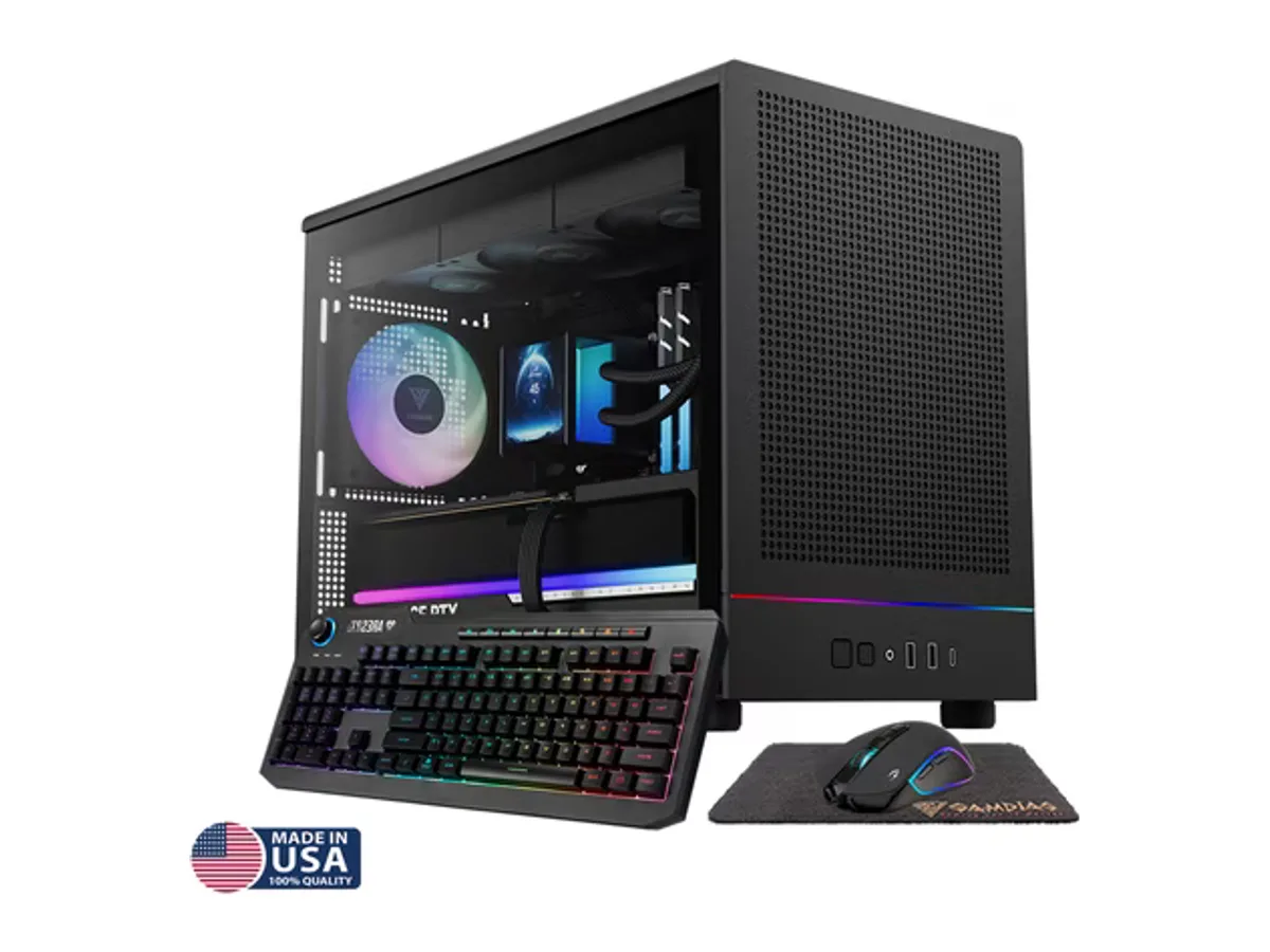 Gigatech Gaming Nova 5 SFF Gaming PC Desktop - Core Ultra 7 265K, RTX 5060 TI, 64GB DDR5, 1TB SSD + 6TB HDD, RGB, Windows 11, Wi-Fi