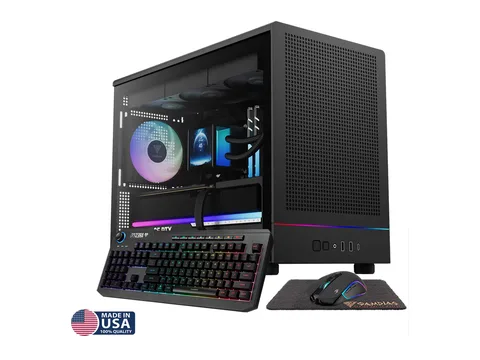 Gigatech Gaming Nova 3 SFF Gaming PC Desktop - Ryzen 5 5500, RTX 5050, 32GB DDR4, 2TB SSD, RGB, Windows 11, Wi-Fi