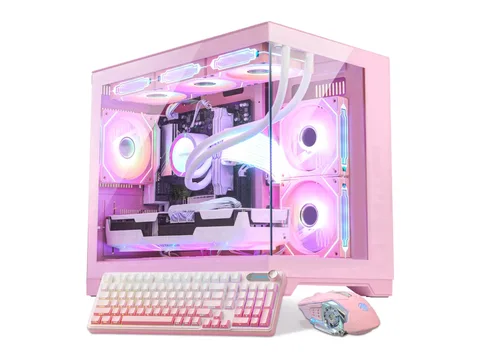 Hoengager Gaming PC AMD Ryzen 7 9700X, RTX 5070 Ti 16G, 32GB DDR5, 1TB SSD, 850W 80 Plus PSU,360 AIO, RGB Fusion 2.0, Win 11 With Keyboard And Mouse