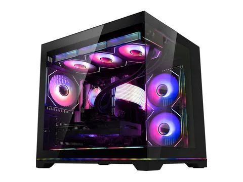 Hoengager Gaming PC -AMD Ryzen 7 9800X3D Geforce RTX 5060 Ti 8G 16GB DDR5 RAM 1TB PCIe and 2TB SATA SSD 850W PSU, 360 AIO RGB Liquid Cooler Windows 11