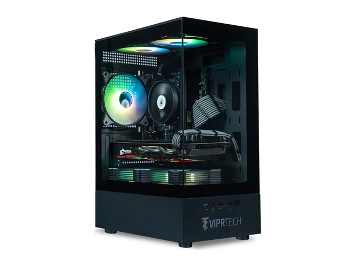 ViprTech Stryker Gaming PC - Intel i5-9400F (4.1GHz), AMD RX 580 8GB, 16GB DDR4, 500GB SSD, Black
