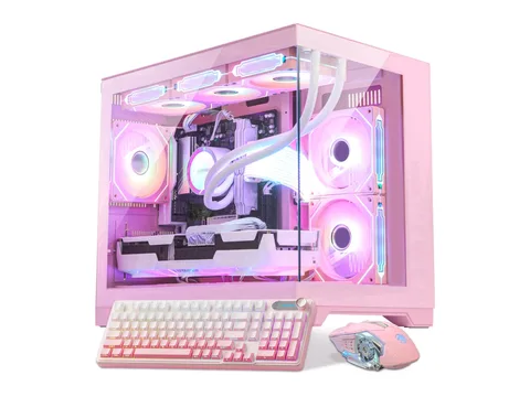 Hoengager Gaming PC- AMD Ryzen 7 9800X3D, RTX 5060 Ti 8G, 16GB DDR5, 2TB SSD, 850W Gold PSU, RGB FUSION 2.0, 360 AIO, Win 11 With Keyboard And Mouse