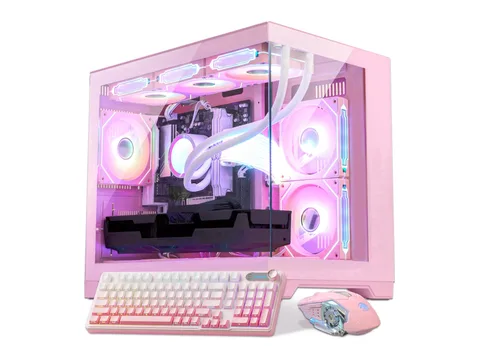 Hoengager Gaming PC -AMD Ryzen 7 9700X, RTX 5070 12G, 16GB DDR5 , 3TB SSD, 850W 80 Plus PSU, 360 AIO Liquid Cooler, RGB Fusion 2.0, Win 11 + Keyboard