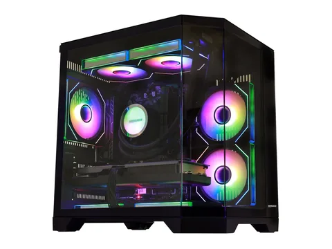 Hoengager Gaming PC -AMD Ryzen 5 9600X 3.9GHz, Radeon RX 9060 XT 16GB, 16GB DDR5,3TB SSD,850W PSU, Software-Controlled ARGB, Windows 11-Ocean Of Star