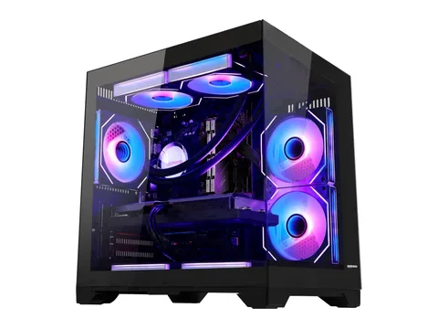 Hoengager RTX 5070 12GB Gaming PC -AMD Ryzen 7 7800X3D 8 Core 4.2GHz, 16GB DDR5 RAM, 2TB SSD, 650W PSU, Software-Controlled ARGB, Windows 11-Black