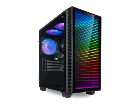 Continuum Micro RTX 5070 12GB, 8-Core AMD Ryzen 7 5700X CPU, 32GB RAM, 1TB Gen4 NVMe SSD, Gaming Desktop PC w/Windows 11 Pro, 3-Year Warranty, RGB Keyboard+Mouse, Internal Wi-Fi