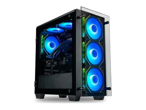 Stratos Micro RTX 5090, Ryzen 7 9800X3D, 64GB DDR5 RAM, 2TB NVMe SSD, Gaming Desktop PC w/Windows 11 Pro, 3-Year Warranty, RGB Keyboard+Mouse, Internal Wi-Fi 6E, 3X DP & HDMI