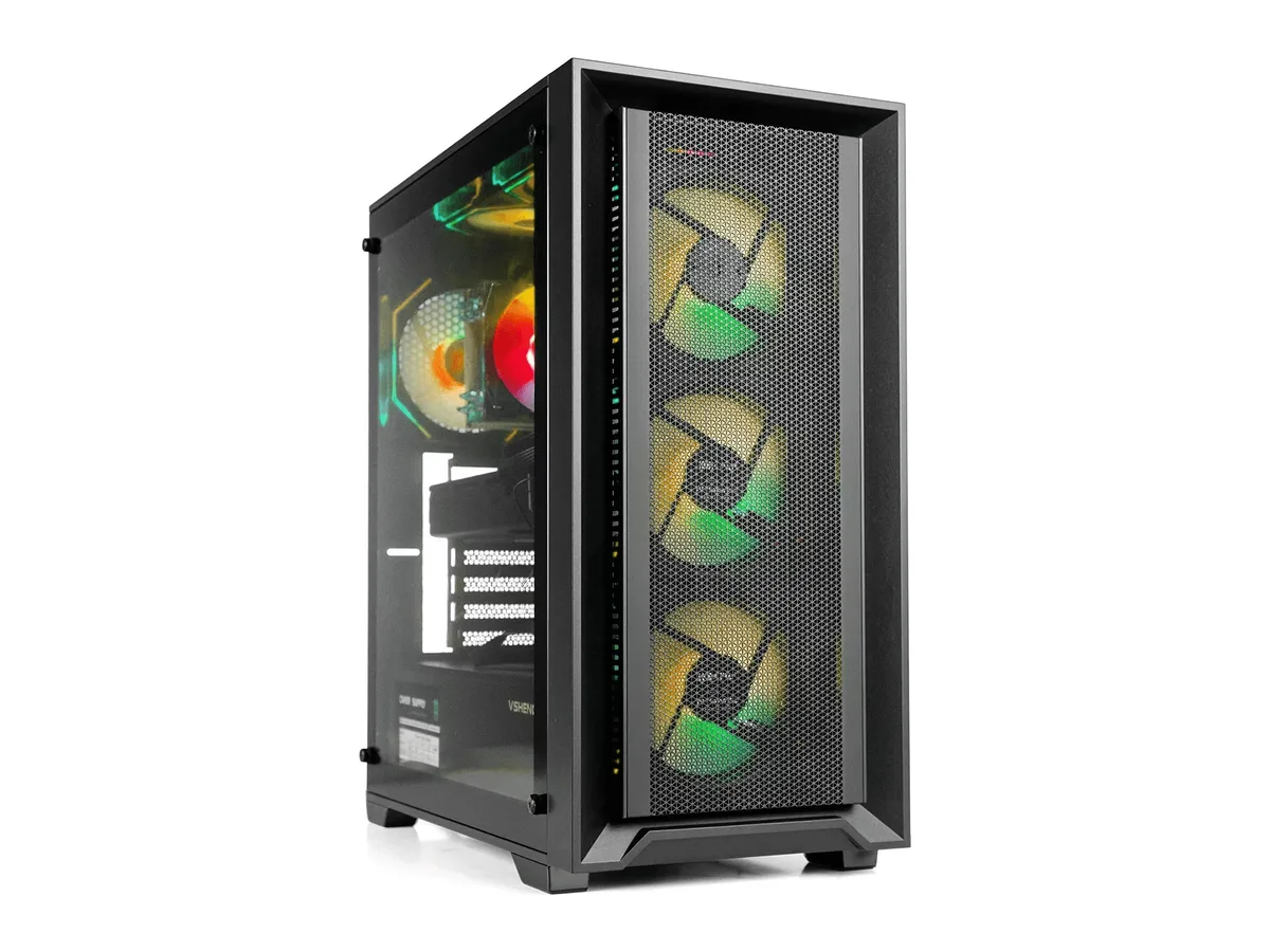 ARGB Gaming PC i7-7700 16GB RAM 512GB SSD 1TB HDD RTX 2060 GDDR6 650W PSU WiFi 6 BT 5.4 Win 11 Computer Desktop W/ RGB Keyboard & Mouse