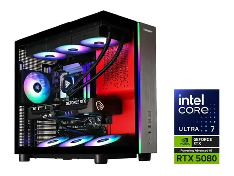 STORMCRAFT Gaming PC PHANTOM INTEL Core Ultra 7 265F NVIDIA RTX 5080 - AI Powered 32GB DDR5 6000MHz RGB 2TB NVMe SSD 360mm AIO 850W PSU Windows 11 Home-PH265F0CC-580N1