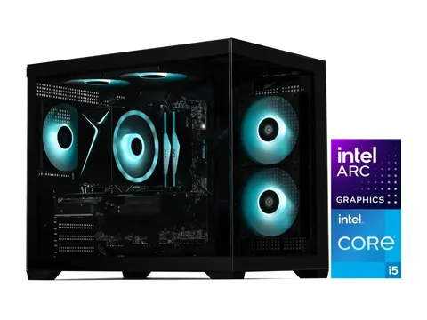 STORMCRAFT Gaming PC SIRIUS Intel Core i5-14400F Intel Arc B570 10GB OC ASROCK – AI Powered 32GB (16Gx2) DDR4 RGB 3200MHz 1TB NVMe SSD 650W PSU Windows 11 Home SI1440FCB-B57N1