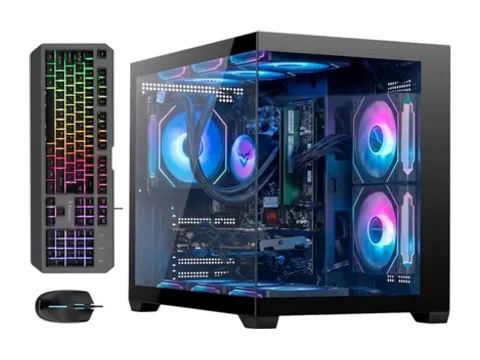 Evounic High FPS Gaming Desktop PC,Intel i7-11700KF, GeForce RTX 4060 8GB, 16GB RAM, 1TB NVMe SSD, Liquid Cooled, 650W PSU, Win 11, WIFI6,BT5.4,RGB Keyboard & Mouse