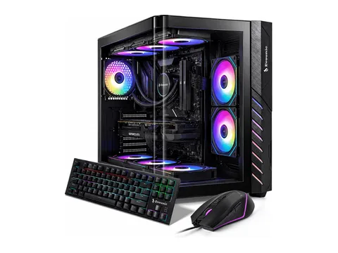 Gaming PC Computer Desktop Liquid Cooled i7-11700KF RTX 3070 32GB RAM 1TB SSD WiFi6 BT 5.4 Windows 11 ARGB FansX9 with Rbg Gaming Keyboard Mouse