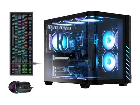 Liquid Cooled Gaming PC Desktop Computer, i7-11700KF up to 4.90GHz, RTX 3070 GDDR6, 32GB DDR4 RAM, 1TB NVME SSD, Windows 11, BT5.4 & WIFI6,RGB Keyboard and Mouse