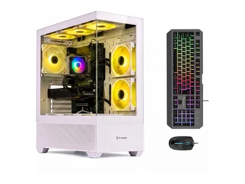 Prebuilt Gaming PC Desktop Computer i7-8700K RX 580 16GB RAM 1TB SSD WiFi 6 BT5.4 Win11 ARBG Fansx9 with Rbg Gaming Keyboard & Mouse