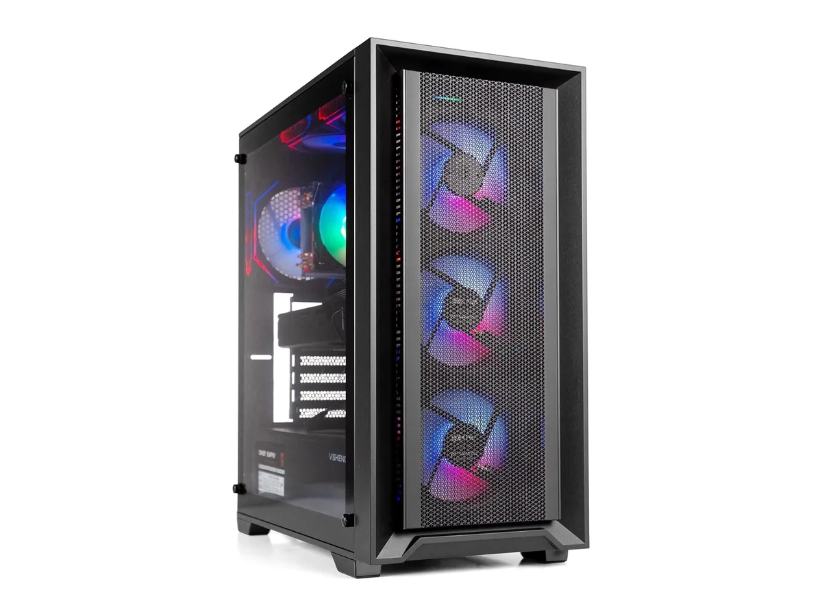 Prebuilt Gaming PC Desktop, Core i7-4790 4.0GHz, RX 580 8GB, 16GB RAM, 512GB SSD, WiFi 6, Windows 11, RGB Air Cooling, Ready for GTA V, Valorant & Roblox