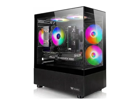 AIGAMEPC Gaming PC Desktop Computer, AMD Ryzen 7 5700X, GeForce RTX 5060 8G, 16GB DDR4, 1TB SSD,ARGB Fans, WiFi+BT, for PC Gaming
