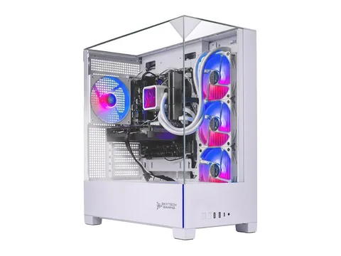 Skytech Gaming Archangel 5 Gaming PC, Intel i7 14700F 2.1GHz, NVIDIA RTX 5060 Ti 8GB VRAM, 1TB Gen4 NVMe SSD, 32GB DDR4 RAM 3200, 750W GOLD PSU, 360 ARGB AIO , Wi-Fi 5, Windows 11, Desktop