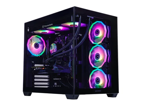 Mloong Gaming PC AMD Ryzen 7 9800X3D, GeForce RTX 5070Ti, 2TB SSD, 32GB DDR5 RAM, 360 Liquid Cooling, Win11, WIFI, Gaming Desktop, Black