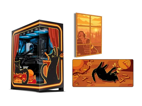 Starforge Systems Wanderer Elite Kitty Print KP02 Gaming Desktop PC, AMD R7-9800X3D, Nvidia RTX 5070, 2TB Gen 4 NVMe, 32GB DDR5 RAM 6000, Win 11 Home